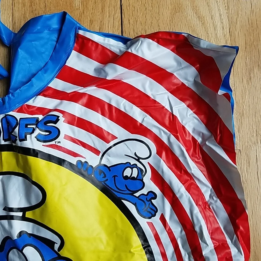 VINTAGE SMURFS PLASTIC HALLOWEEN COSTUME KIDS
